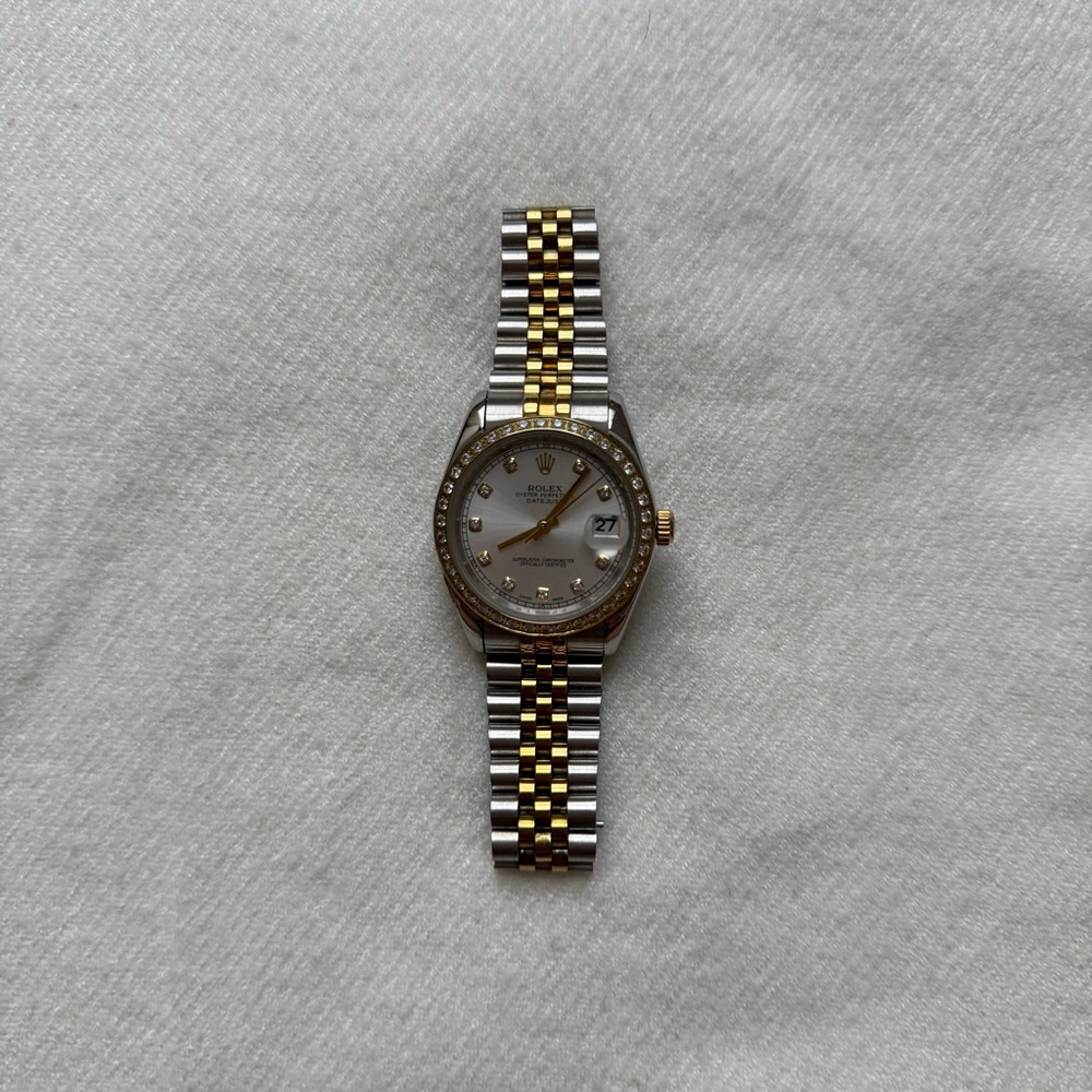 Two toned watch with Diamond Markers